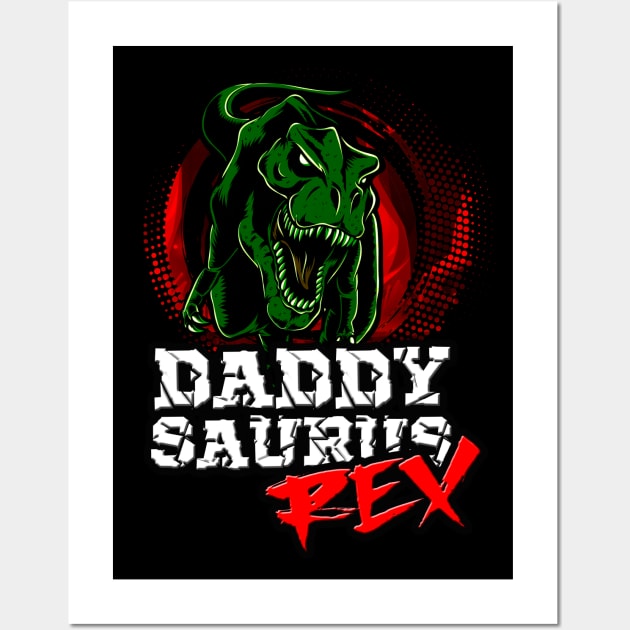 DADDYSAURUS REX Wall Art by Balding Rabbit Design